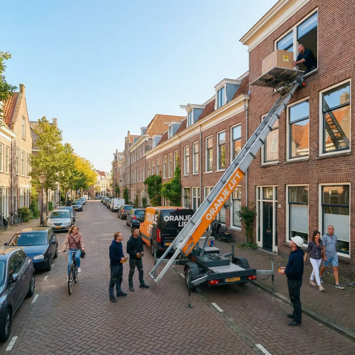 Aanhangerlift bij woning in Stadsdriehoek Dordrecht